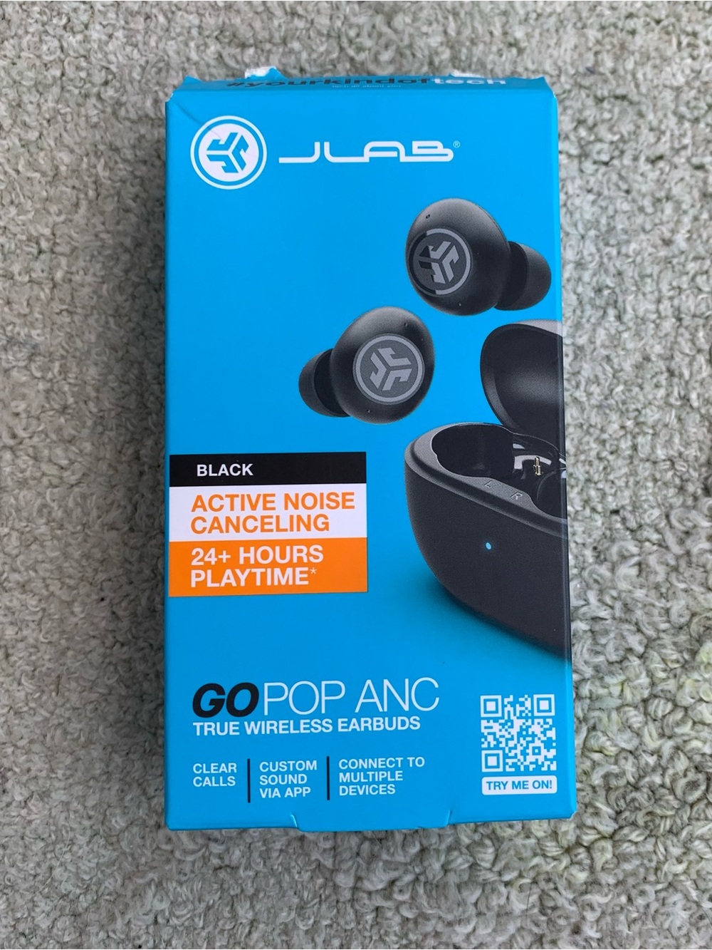 JLab GO Pop ANC True Wireless Earbuds Black